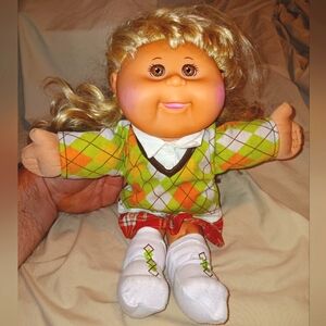 Cute Blonde Hair Cabbage Patch Girl Doll must see